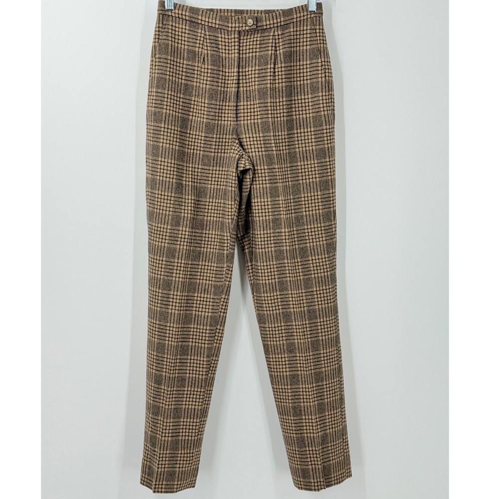 vtg 70s Pendleton Wool Glen Plaid Pants womens 8 USA preppy academia old money